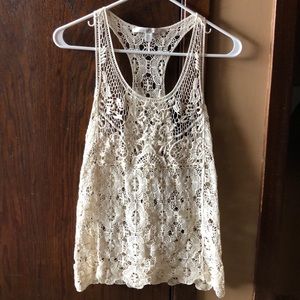 Cream crochet top